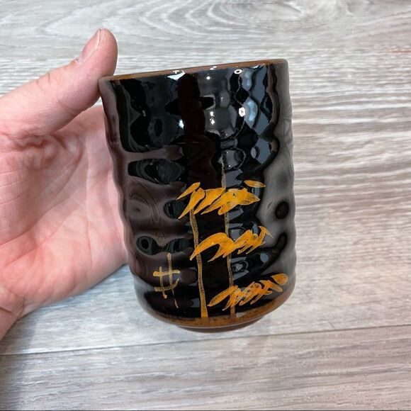 EARTHWARE PRIMITIVE GLAZE CERAMIC SIPPER SUNNY - Picture 3 of 8